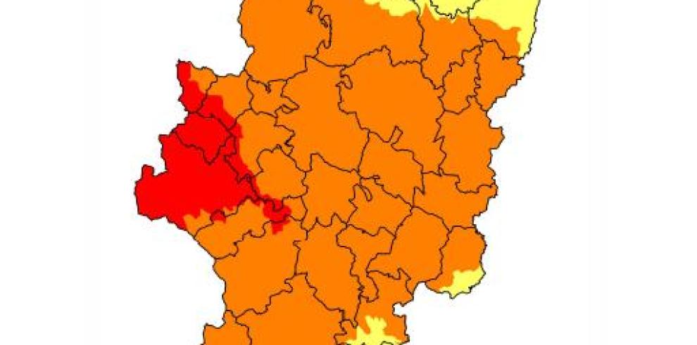 Prealerta roja  por incendios forestales