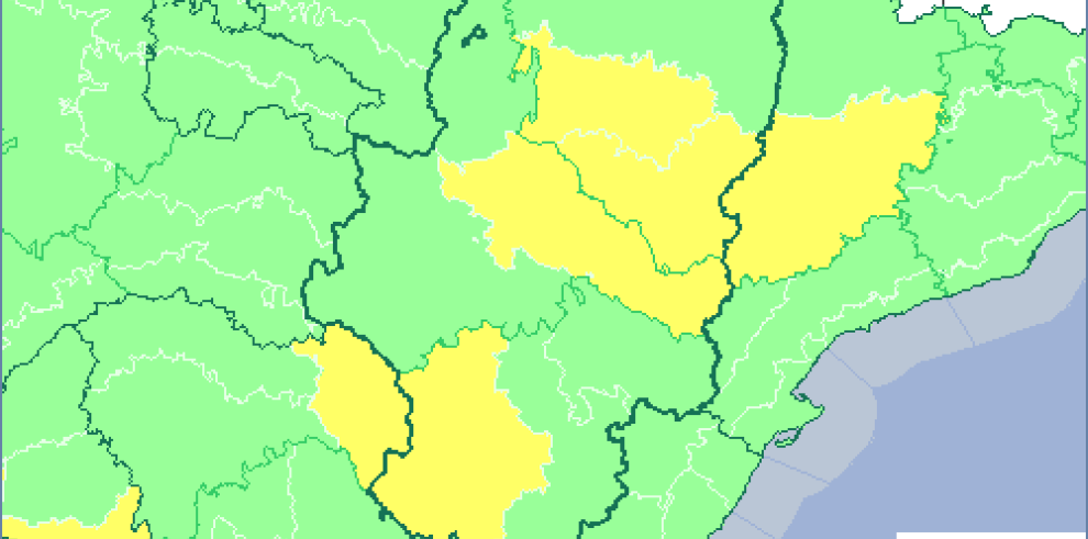 Alerta amarilla por bajas temperaturas en Huesca, Albarracín, Jiloca y Ribera del Ebro