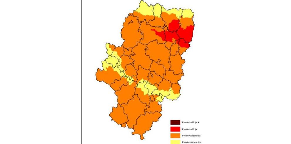 Prealerta Roja por riesgo de incendios forestales