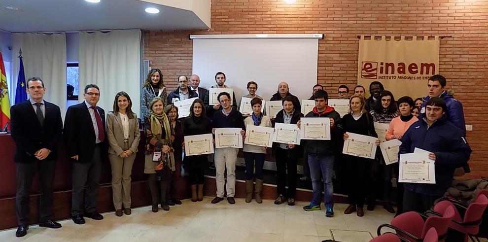 El INAEM entrega 84 certificados de profesionalidad en Huesca y Teruel