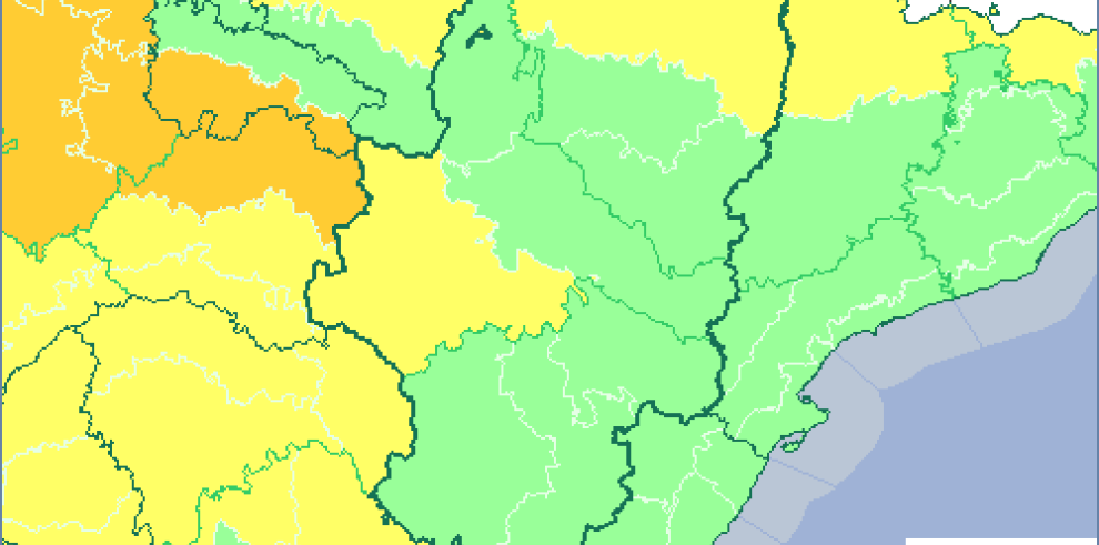 Aviso amarillo por vientos en el Pirineo y la Ibérica zaragozana