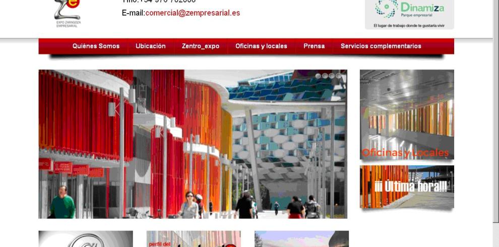 Expo Zaragoza Empresarial estrena web para prestar un mejor servicio a las empresas instaladas en  Dinamiza