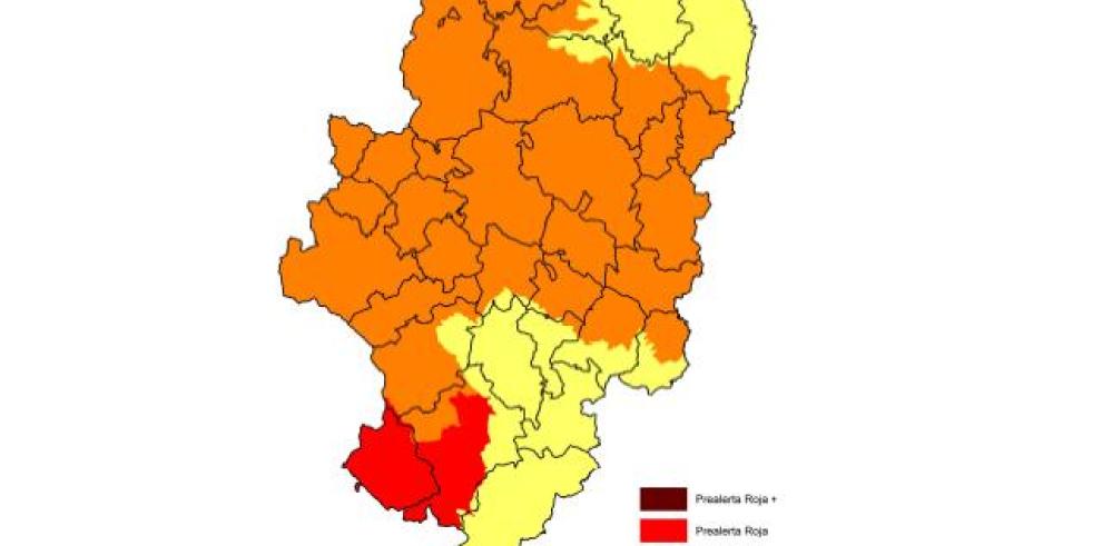 Prealerta roja por riesgo de incendios forestales