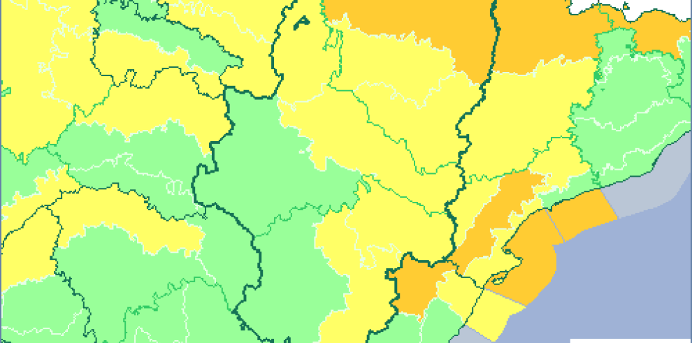 Avisos naranja por viento y amarillo por nieve y frio en el Pirineo, para el sábado 21