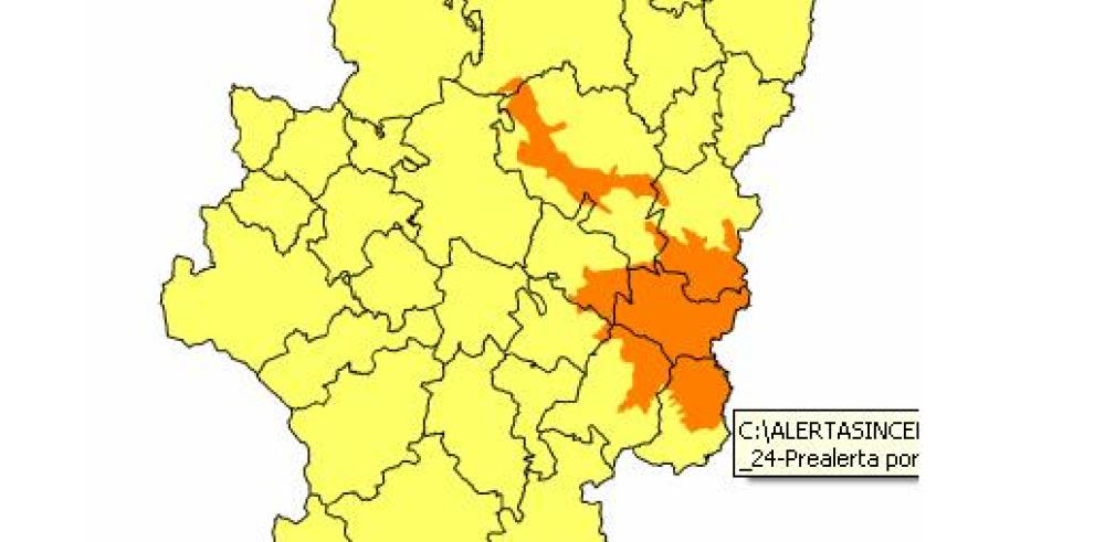 Prealerta naranja por incendios forestales