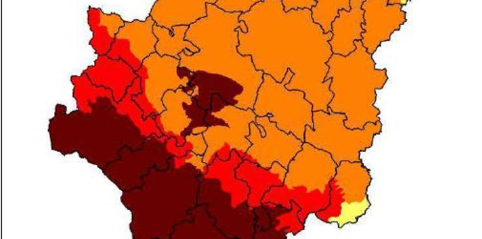 Prealerta Roja + por riesgo de incendios forestales