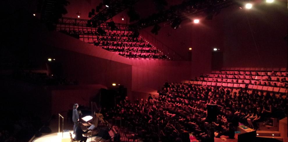 1.900 alumnos aragoneses interpretan un gran concierto en la Sala Mozart de Zaragoza