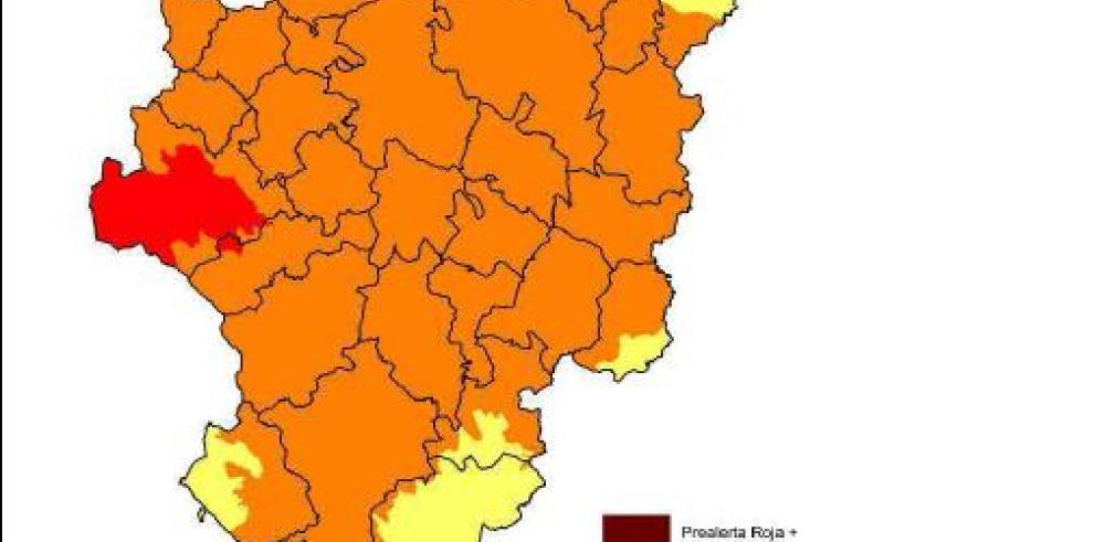 Prealerta Roja por riesgo de incendios forestales en Calatayud