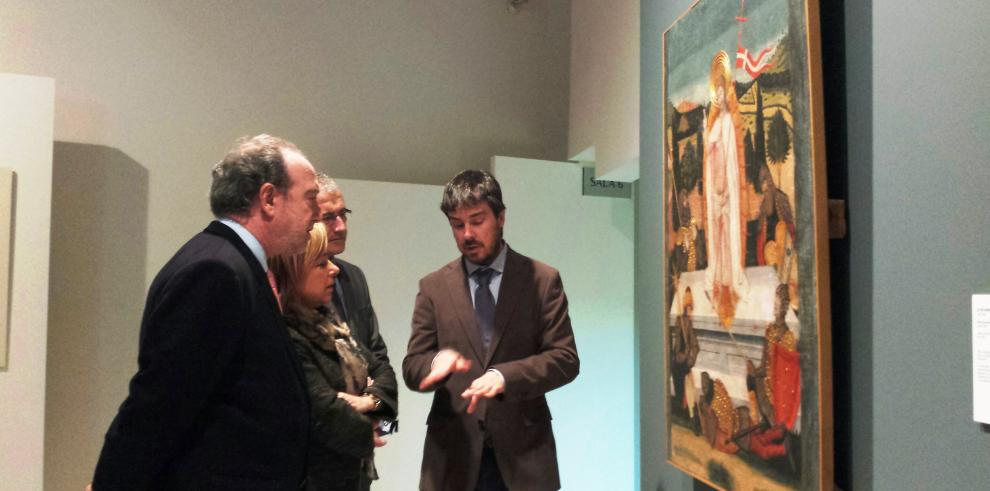 El Museo de Huesca muestra la tabla gótica de la iglesia de Montañana 