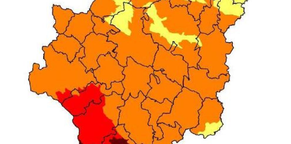 Prealerta Roja + por riesgo de incendios forestales