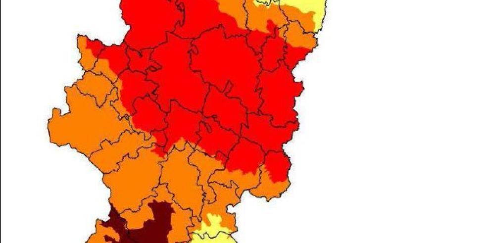 Prealerta Roja + por riesgo de incendios forestales