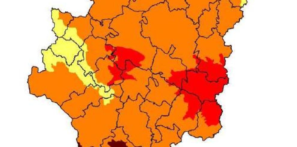 Prealerta Roja + por riesgo de incendios forestales