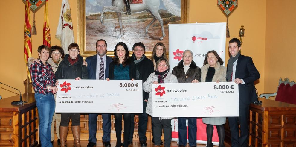 La empresa de energías renovables EDP Renováveis entrega sus becas Green Education a dos centros escolares de Borja 