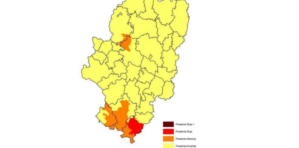 Prealerta roja de incendios en zonas del sur de la provincia de Teruel