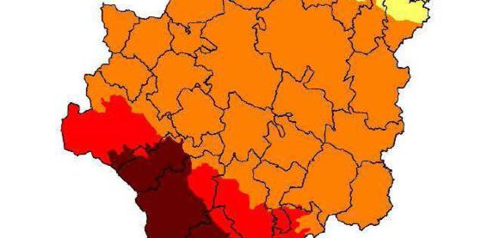 Prealerta Roja + por riesgo de incendios forestales