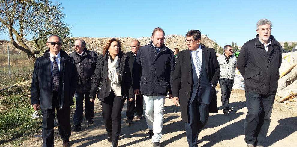 Arturo Aliaga ha visitado la planta de Reciclados y Derribos del Pirineo