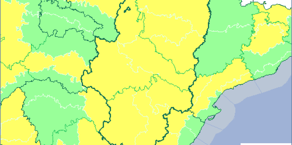 Activada la alerta amarilla por bajas temperaturas en todo Aragón el 1 de enero