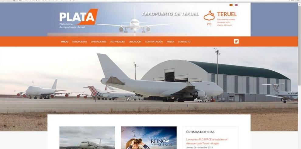 El Aeropuerto de Teruel potencia su imagen en Internet