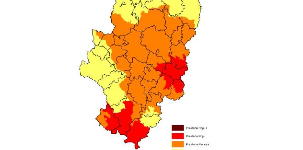 Prealerta Roja por riesgo de incendios forestales