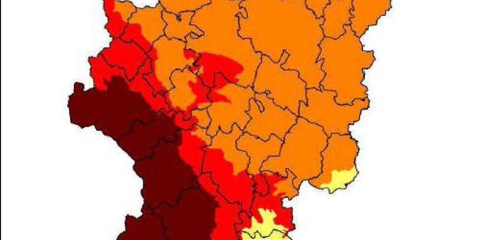 Prealerta Roja + por riesgo de incendios forestales