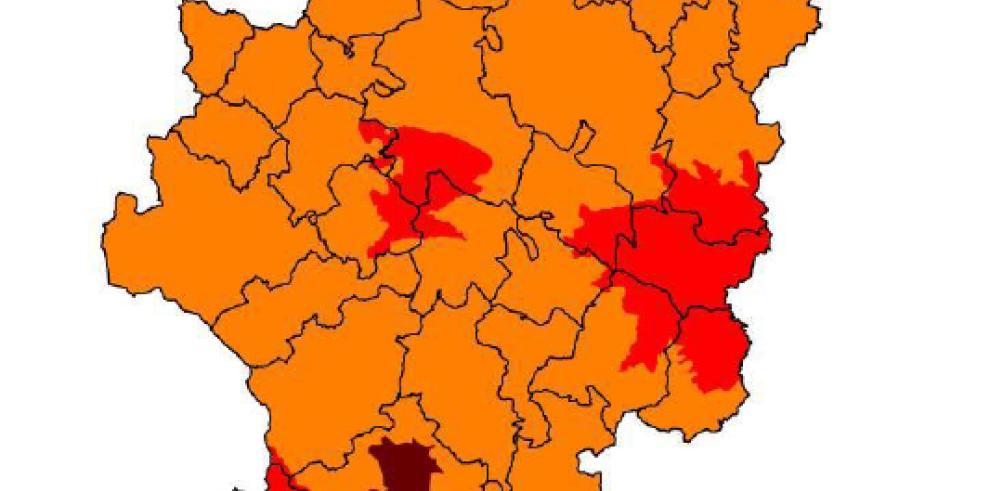 Prealerta Roja + por riesgo de incendios forestales