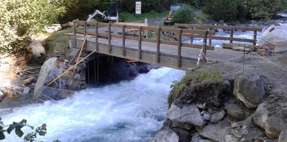 El Gobierno de Aragón finaliza la rehabilitación de infraestructuras en los valles de Estós y Benasque tras las riadas del Ésera