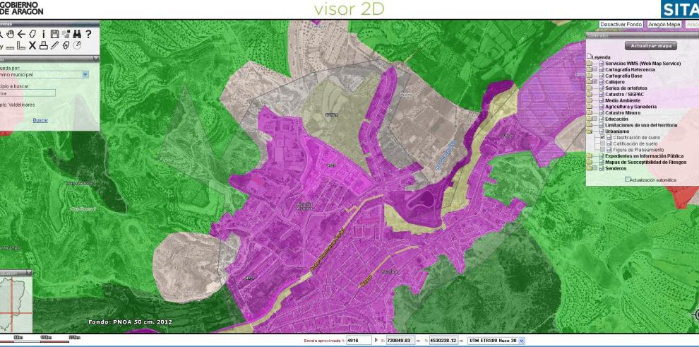 La información cartográfica de todos los municipios aragoneses, accesible en Internet