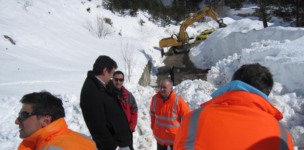 El Gobierno de Aragón reanudará el lunes los trabajos para reabrir la carretera de acceso al Balneario de Panticosa