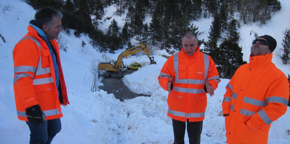 El Gobierno de Aragón reanudará el lunes los trabajos para reabrir la carretera de acceso al Balneario de Panticosa