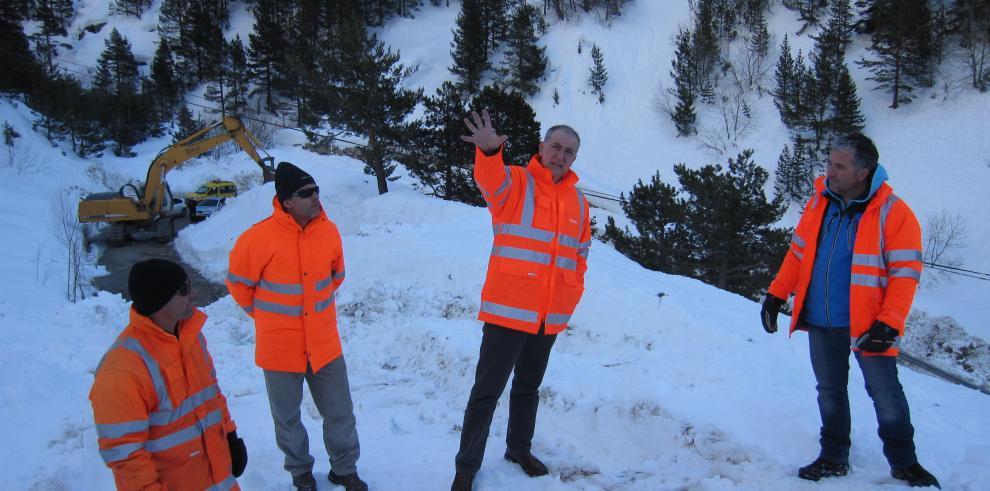 El Gobierno de Aragón reanudará el lunes los trabajos para reabrir la carretera de acceso al Balneario de Panticosa