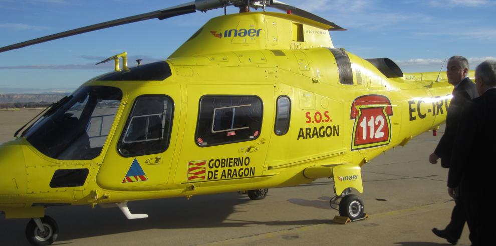 El Servicio Aéreo de Transporte Sanitario y Emergencias del 112 de Zaragoza se traslada a la Base Aérea Militar