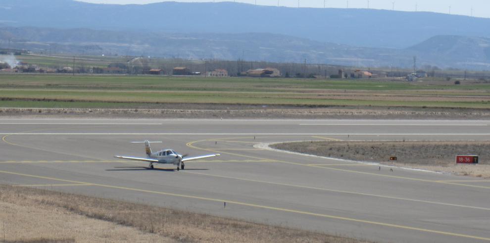 El Aeropuerto de Teruel acoge el vuelo de verificación antes de recibir los aviones de Tarmac