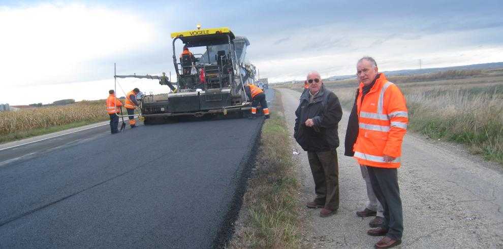 Obras Públicas renueva el estado de la carretera A-127 en las Cinco Villas gracias al Plan Impulso 