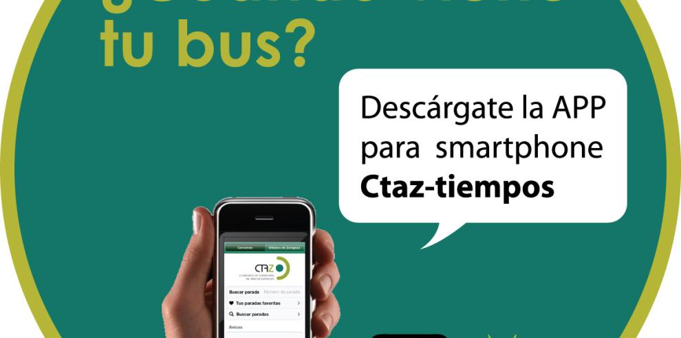 Una aplicación móvil para consultar tiempos de espera así como poder planificar rutas a través de Google Maps,  novedades del Consorcio de Transportes del Área de Zaragoza (CTAZ) 