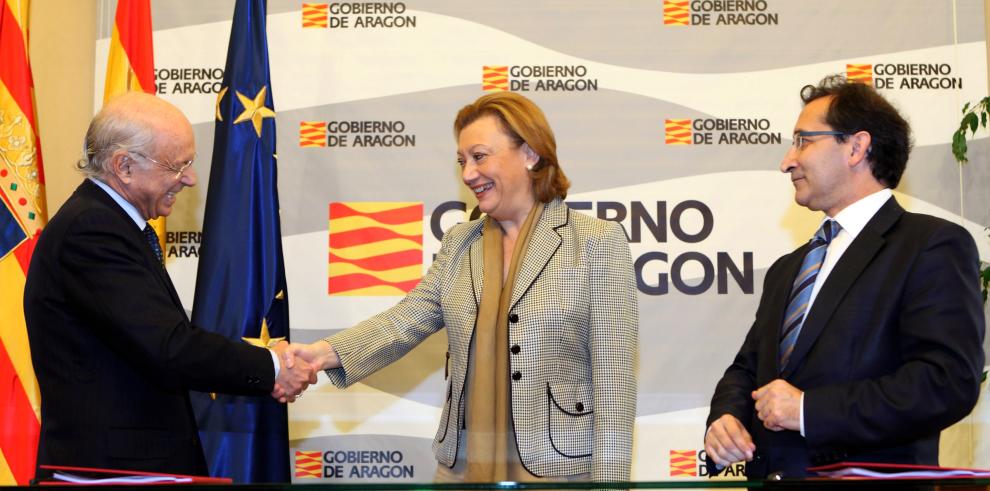 Gobierno de Aragón e Ibercaja firman la operación por la que los empresarios aragoneses podrán optar a crédito para impulsar sus proyectos