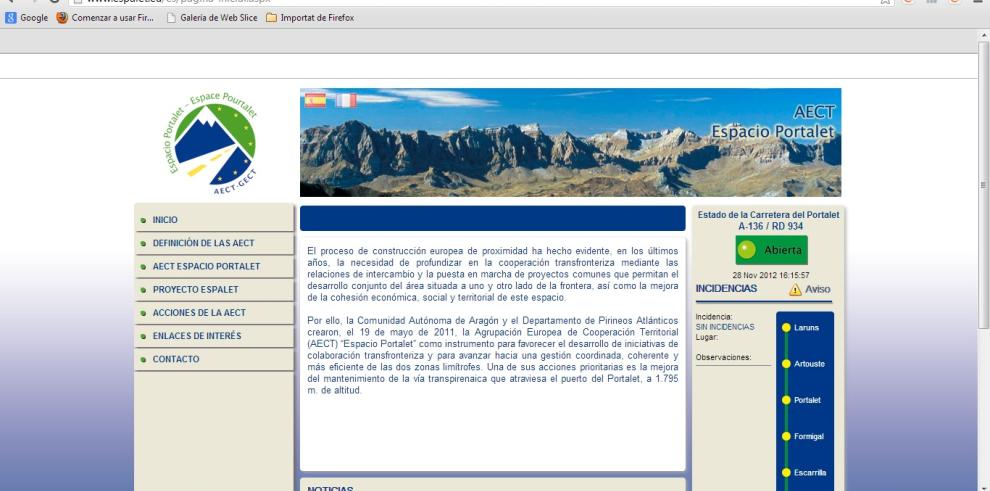 El Espacio Portalet ya dispone de página web  www.espalet.eu