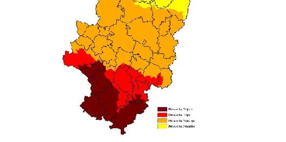 Seis comarcas de Aragón se encuentran en prealerta roja + por incendios