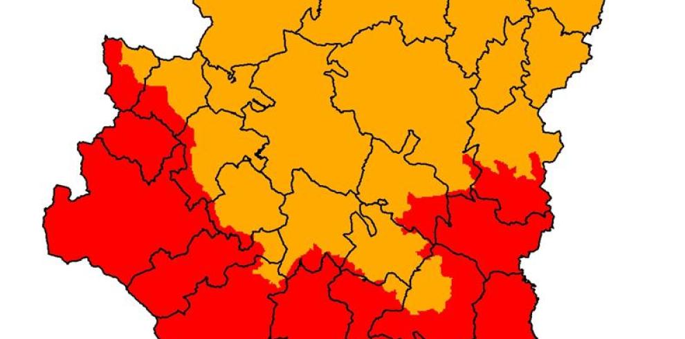 Alto nivel de riesgo de incendios forestales en Aragón