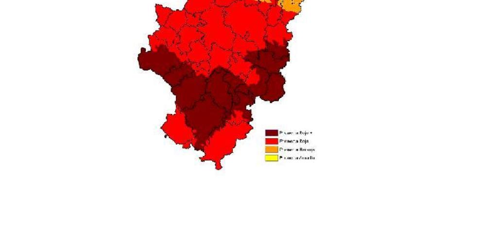 Continua activada la prealerta roja + por incendios forestales en varias zonas de Aragón