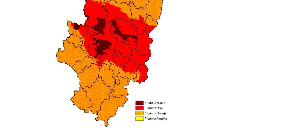 Activada la prealerta roja + por incendios forestales en varias comarcas 