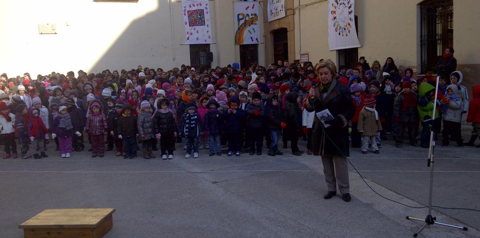 Los escolares de Alcorisa celebran la Semana de la Paz 