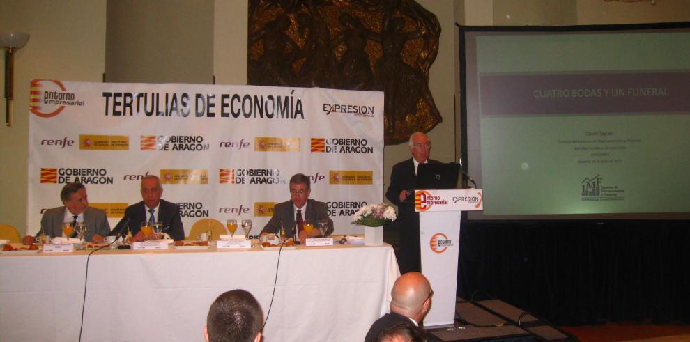 Francisco Bono presenta en Madrid las Tertulias de Economía de Aragonex