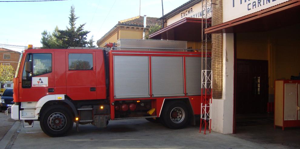 Antonio Suárez conoce los Parques de Bomberos de Daroca y Cariñena