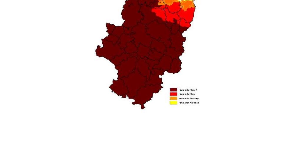 Activada la prealerta roja + por incendios forestales en todo Aragón excepto Sobrarbe y Ribagorza 