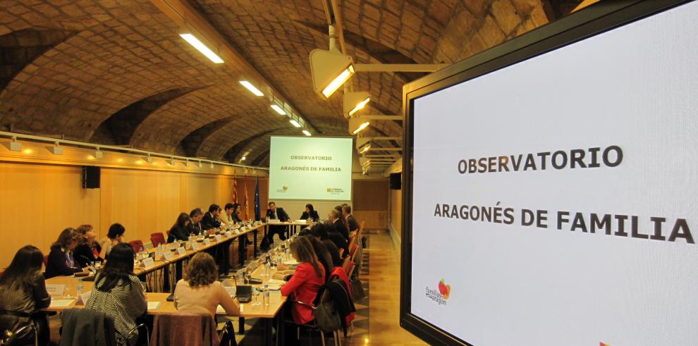 La familia es un referente en la aplicación de las políticas del Gobierno de Aragón