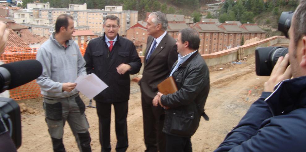 Avanzan las obras de construcción del nuevo mirador en Teruel