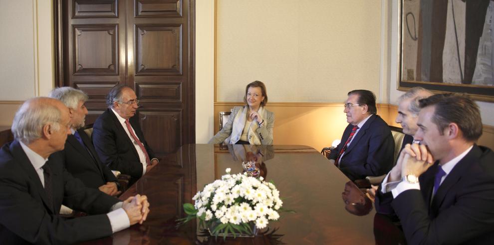 Rudi recibe a los presidentes de IberCaja y Grupo Caja 3 y Caja Círculo