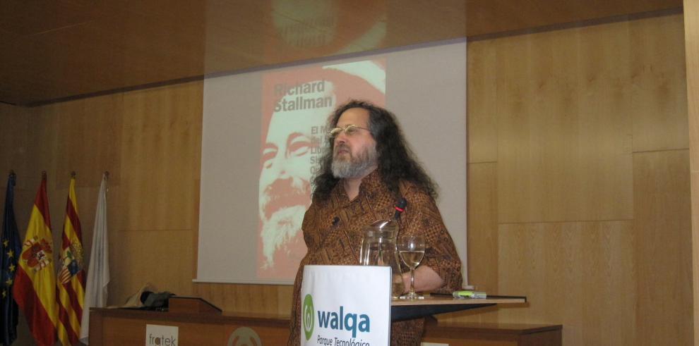 El experto mundial en software libre Richard Stallman, en Walqa