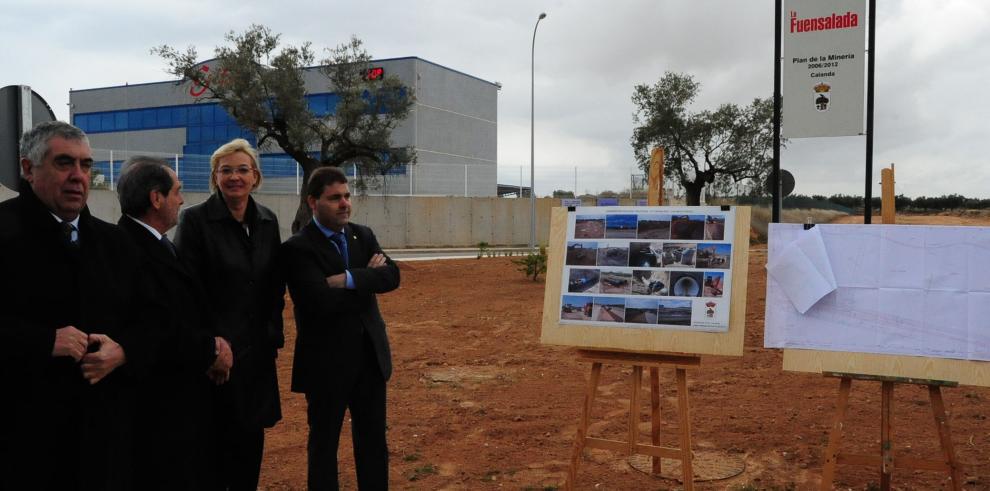 Almunia y Velasco han vistado el polígono industrial de Calanda