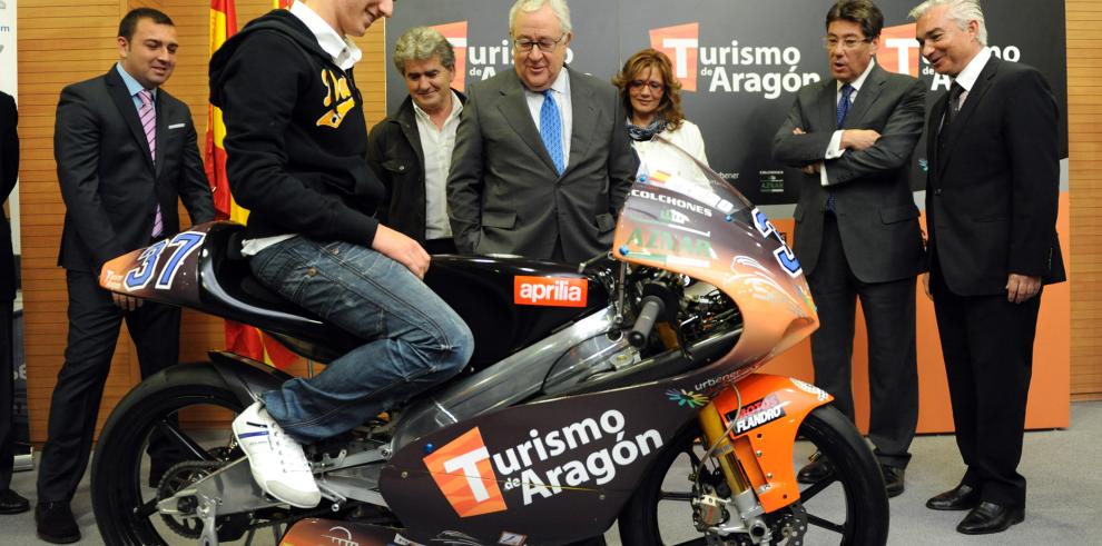 Turismo de Aragón patrocina al piloto aragonés de 125GP Pedro Rodríguez